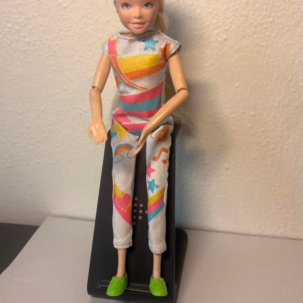 JoJo Siwa Singing Doll Kids 10" White Rainbow Good Glitter Jumpsuit Star Music